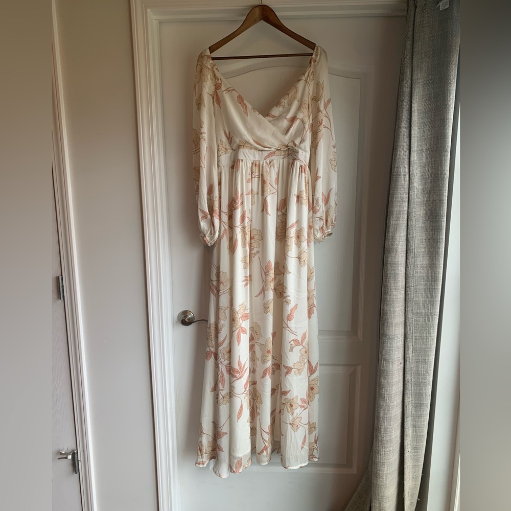 Baltic Born Cream Maxi Dress with Blush Floral Print - Picture 2 of 11